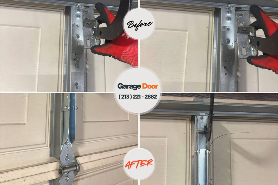 Before and after: garage door repair Cedar Glen Lakes, NJ